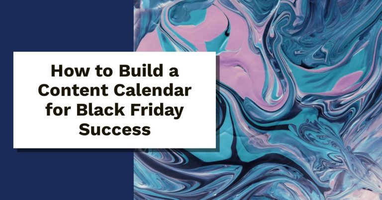 content calendar black friday